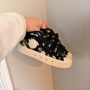 Sanjo x Wolf + Rita K100 Black Garden Sneakers